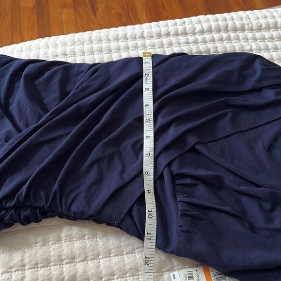 Vince Camuto Dress Womens XS St Barts Navy Blue Night Ruched - Picture 10 of 11